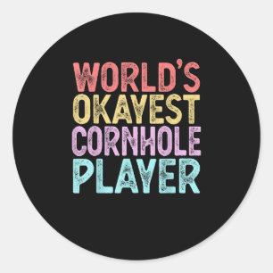 Adesivo Words Okayest Cornhole Player Funny Cornhole