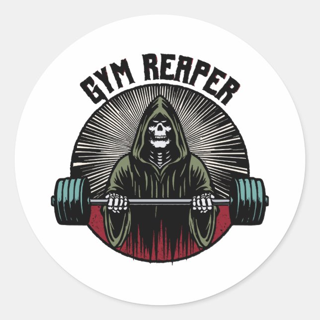 Adesivo Workout do Gym Reaper (Frente)