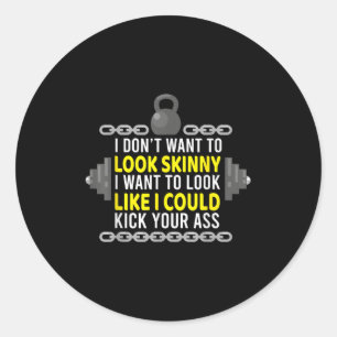 Adesivo Workout Gym & - Não Quero Parecer Magra