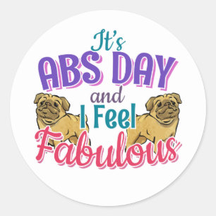 Adesivo Workout Principal No Dia Do Abs - Pug Dog Lover
