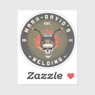 Adesivo Workshop de soldadura personalizado de trabalhador