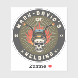 Adesivo Workshop de soldadura personalizado de trabalhador