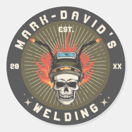 Adesivo Workshop de soldadura personalizado de trabalhador