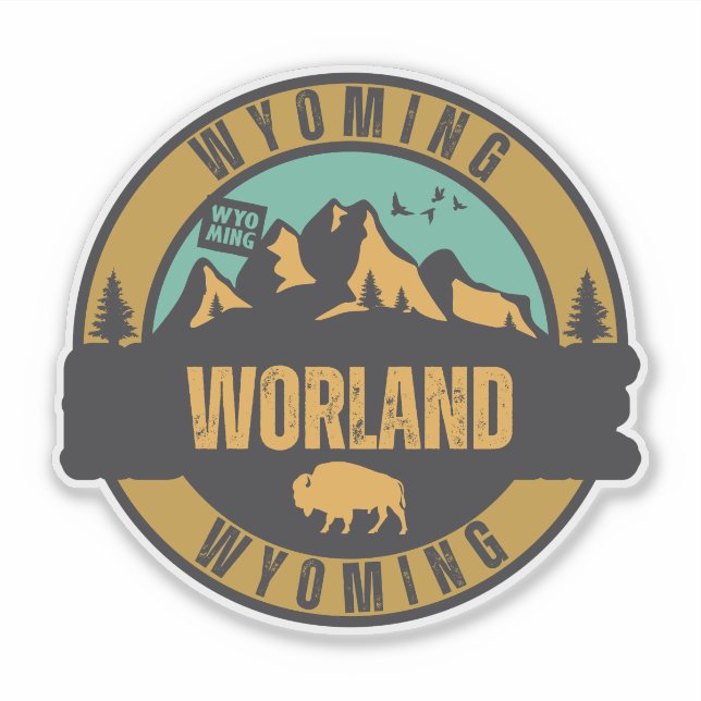 Adesivo Worland, Wyoming (Frente)