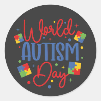 Adesivo World Autism Awareness Day Colorful Puzzle Piece