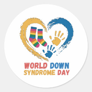 Adesivo World Down Syndrome Day Awareness family Support 