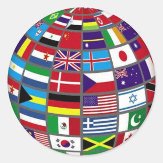 Adesivo World Flagers on Globe Sticker