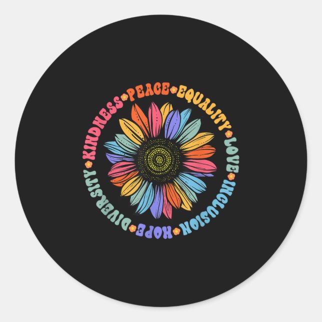 Adesivo World Peace Suprter Sunflower Floral Outfit Kindne (Frente)