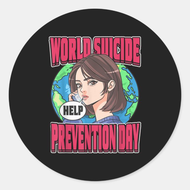 Adesivo World Suicide Prevention Day Awareness September 1 (Frente)