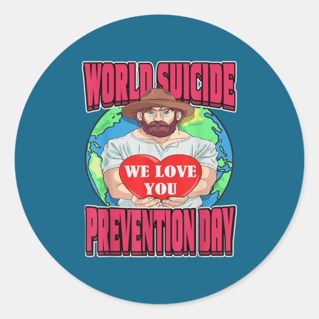 Adesivo World Suicide Prevention Day Motivational Dad Sept (Frente)