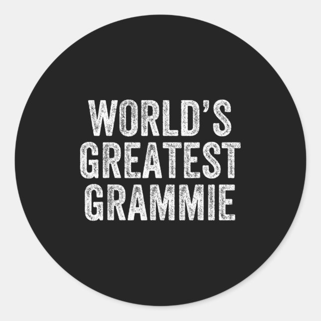 Adesivo World's Greatest Grammie Funny Grandma Joke Mother (Frente)