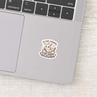 Adesivo Worried Bunny Snack Alert Sticker