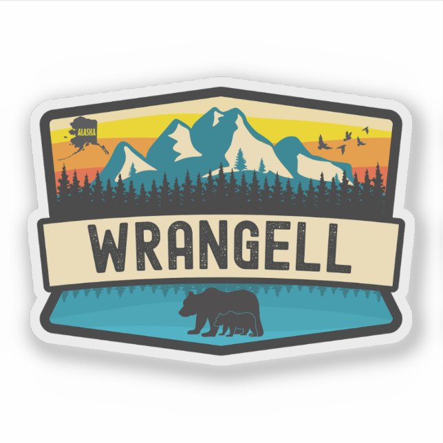 Adesivo Wrangell, Alasca (Frente)