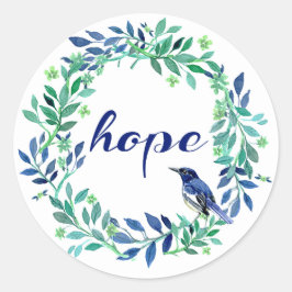 Adesivo Wreath, Bird E Hope Cote
