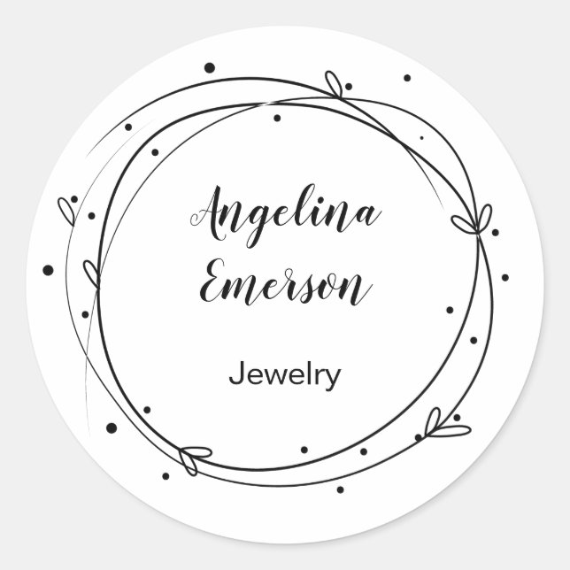 Adesivo Wreath Feminine Handmade Jewelry (Frente)