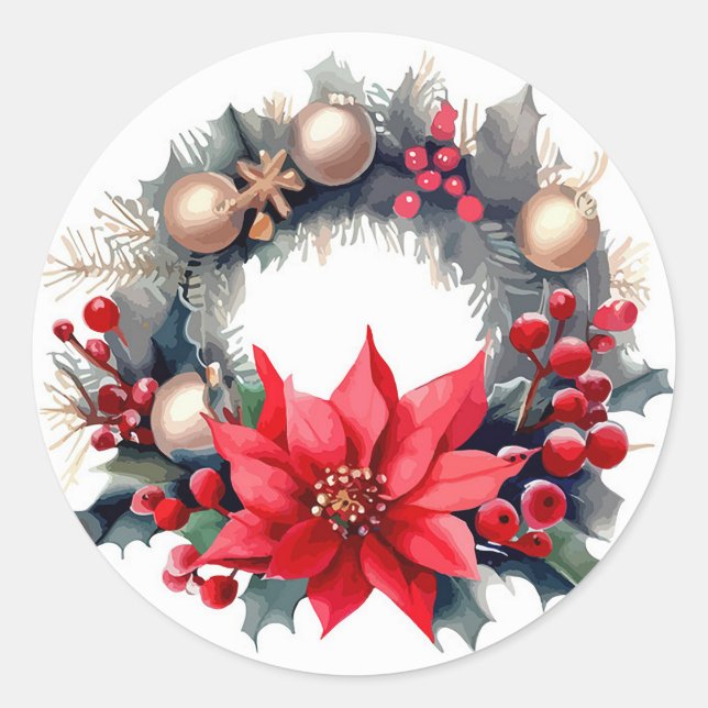 Adesivo Wreath Natal (Frente)