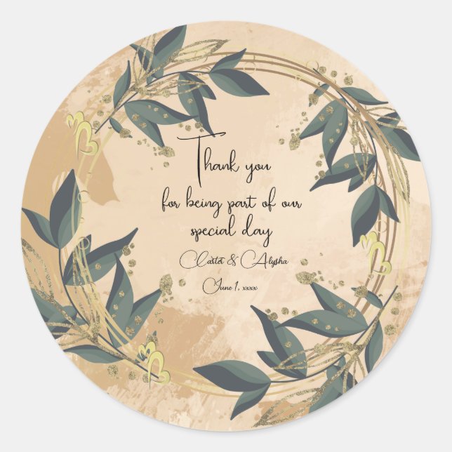 Adesivo Wreath Olive Personalizada (Frente)