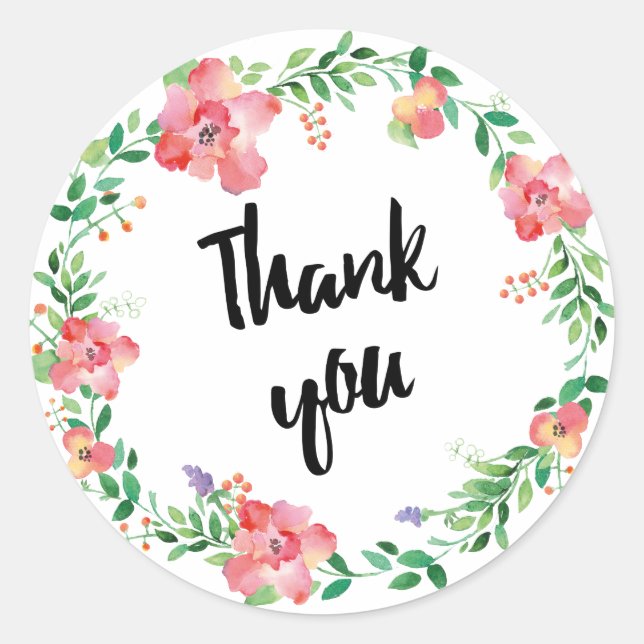 Adesivo Wreath Watercolor (Frente)