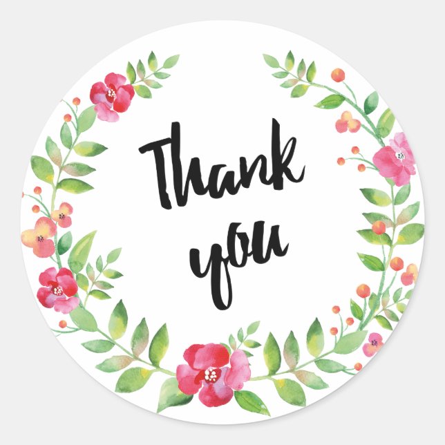 Adesivo Wreath Watercolor (Frente)