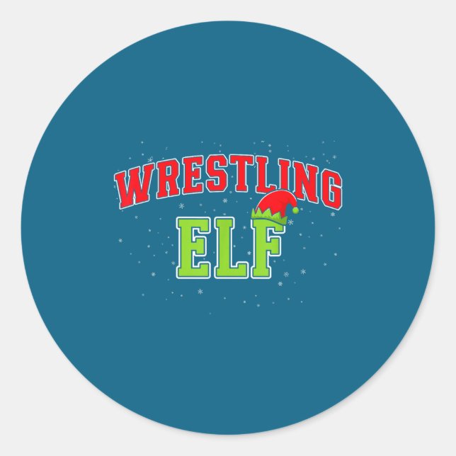 Adesivo Wrestling Elf Christmas Family Matching Group Xmas (Frente)
