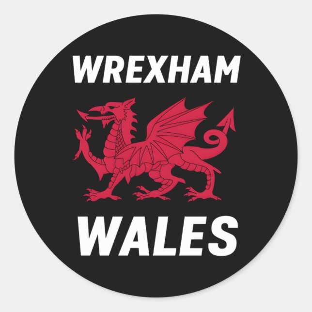 Adesivo Wrexham Wales Flag (Frente)