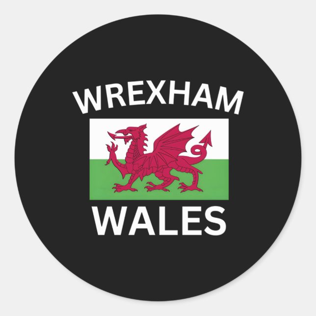 Adesivo Wrexham Wales Flag (Frente)