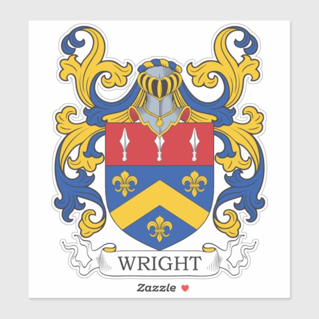 Adesivo Wright Family Crest (Folha)