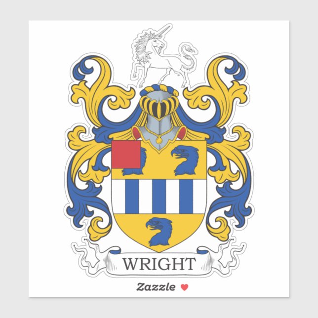 Adesivo Wright Family Crest (Folha)