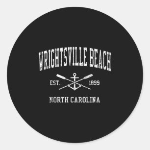 Adesivo Wright tsville Beach Nc Vintage Crossed Oars &amp;