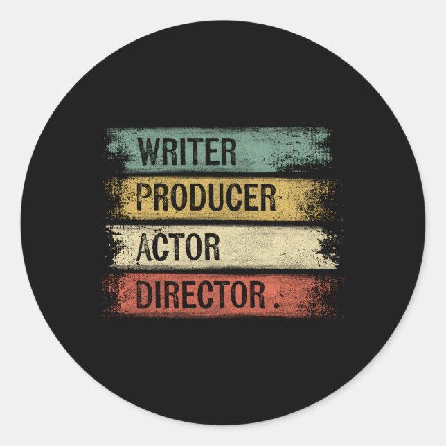 Adesivo Writer Producer Ator Diretor Filmmaker Filme O (Frente)