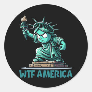 Adesivo Wtf América Anti-Trump Política E Democracia