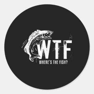Adesivo Wtf Onde O Peixe Enche A Pesca Engraçada