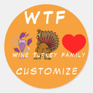 Adesivo WTF Wine Turkey Family Thunder_Cove