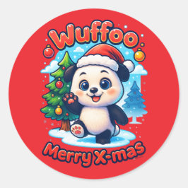 Adesivo Wuffoo Poppi Merry Natal Kawaii 3D Feriado