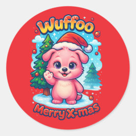 Adesivo Wuffoo Shelly Merry Natal Kawaii 3D Feriado