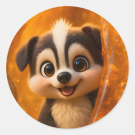 Adesivo Wuffoo Surffie Cute Kawaii Cachorro Âmbar