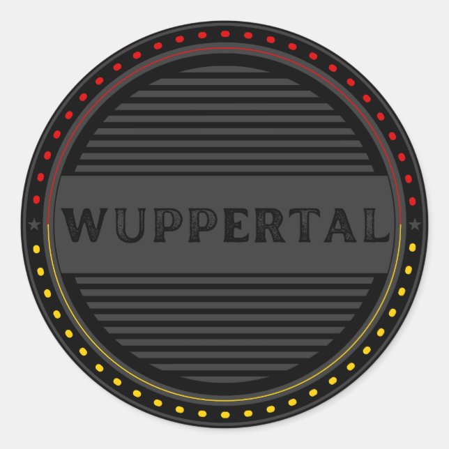 Adesivo Wuppertal City Pride Emblem – German Identity (Frente)