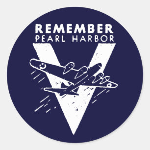 Adesivo WWII White Lembra-se de Pearl Harbor