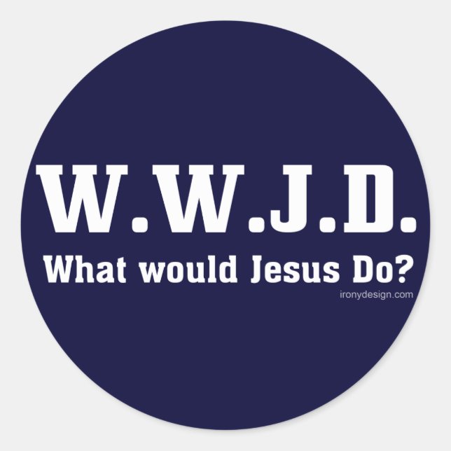 Adesivo WWJD? O Que Jesus Faria? (Frente)