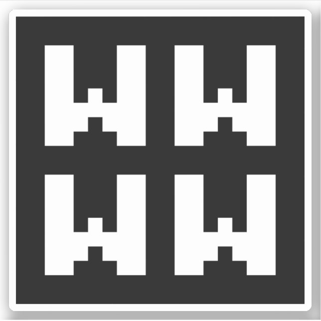 Adesivo WWW | LOL - Bloqueador de gírias para a Internet j (Frente)