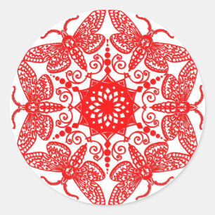 Adesivo Wycinanka Moth Pattern