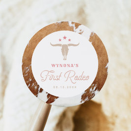 Adesivo WYNONA Pink CowGirl First Rodeo Festa de aniversár