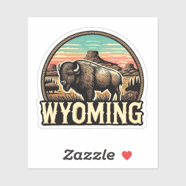 Adesivo Wyoming EUA (Folha)