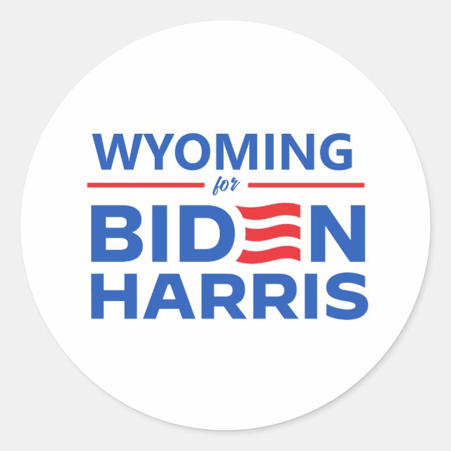 Adesivo Wyoming para Biden Harris (Frente)