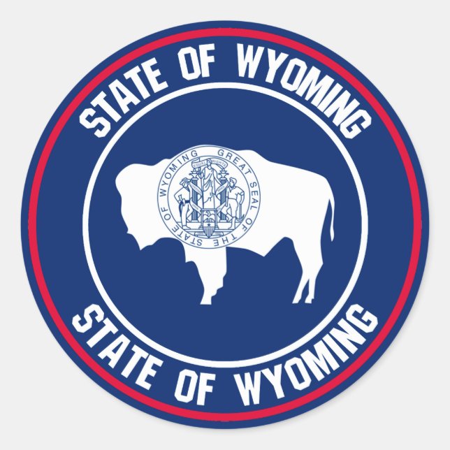 Adesivo Wyoming Round Emblem (Frente)
