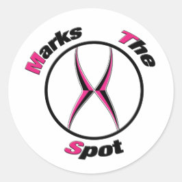 Adesivo X marca o ponto