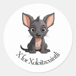 Adesivo X para Xoloitzcuintli