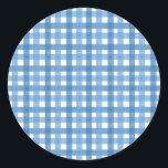 Adesivo Xadrez azul adesivo/selo do envelope<br><div class="desc">Um adesivo azul clássico/xadrez com verificação ou selo de envelopes</div>