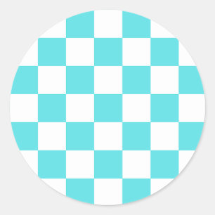 Adesivo Xadrez azul turquesa visual clássico