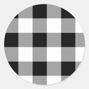 Adesivo Xadrez Búfalo Preto e Branco